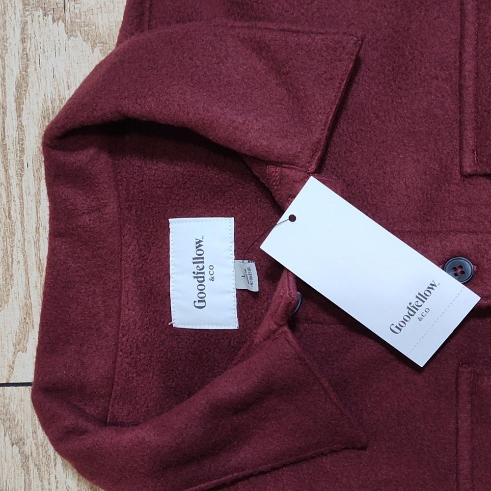 Goodfellow NWT Men's Burgundy Jacket Sz L - Picture 6 of 11